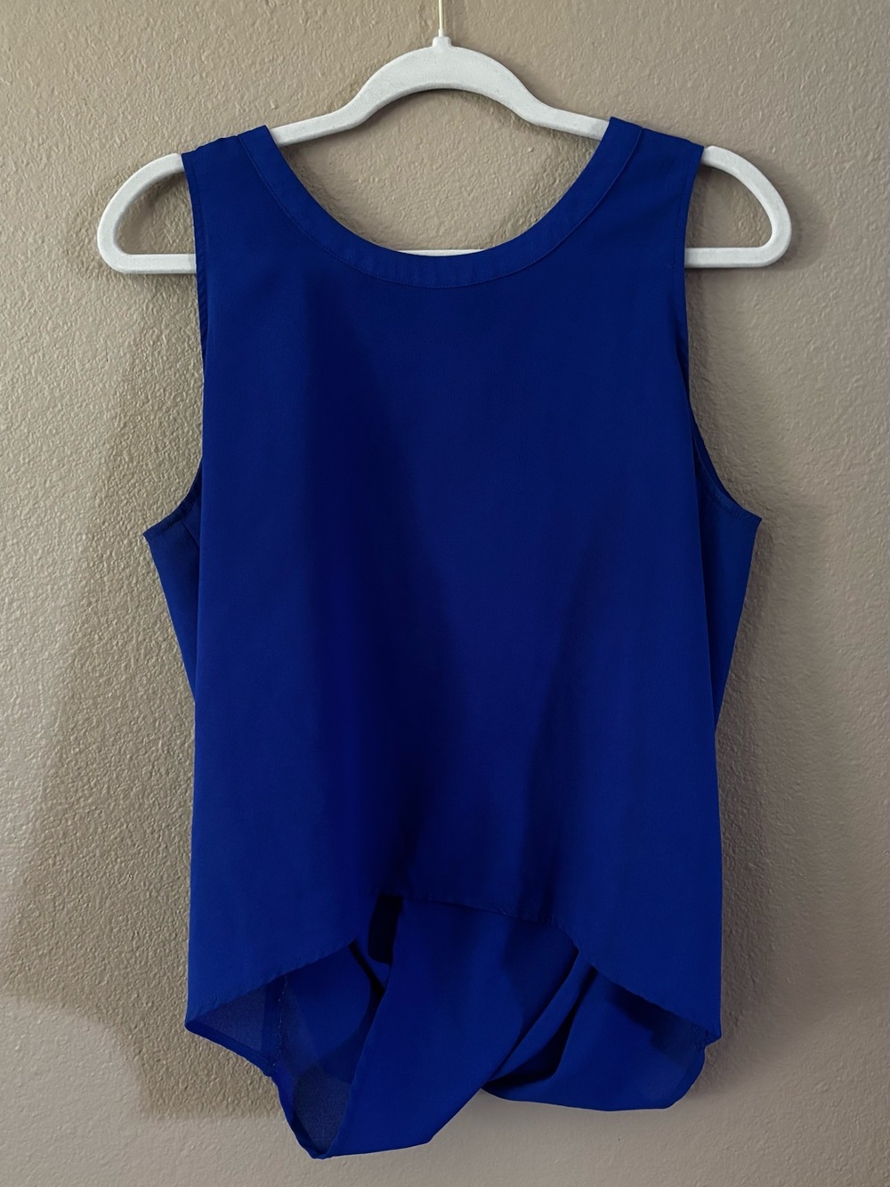Paper Crane Royal Blue Sleeveless Layered High-Low Camisole
